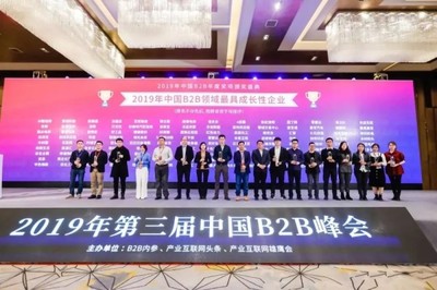 卫多多荣登“2019年中国B2B领域最具成长性企业”名单